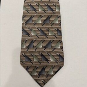 100%Silk Elegant Multicolor Geometric Tie